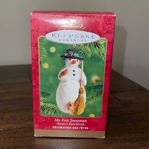2001 Vintage Hallmark My First Snowman Ornament